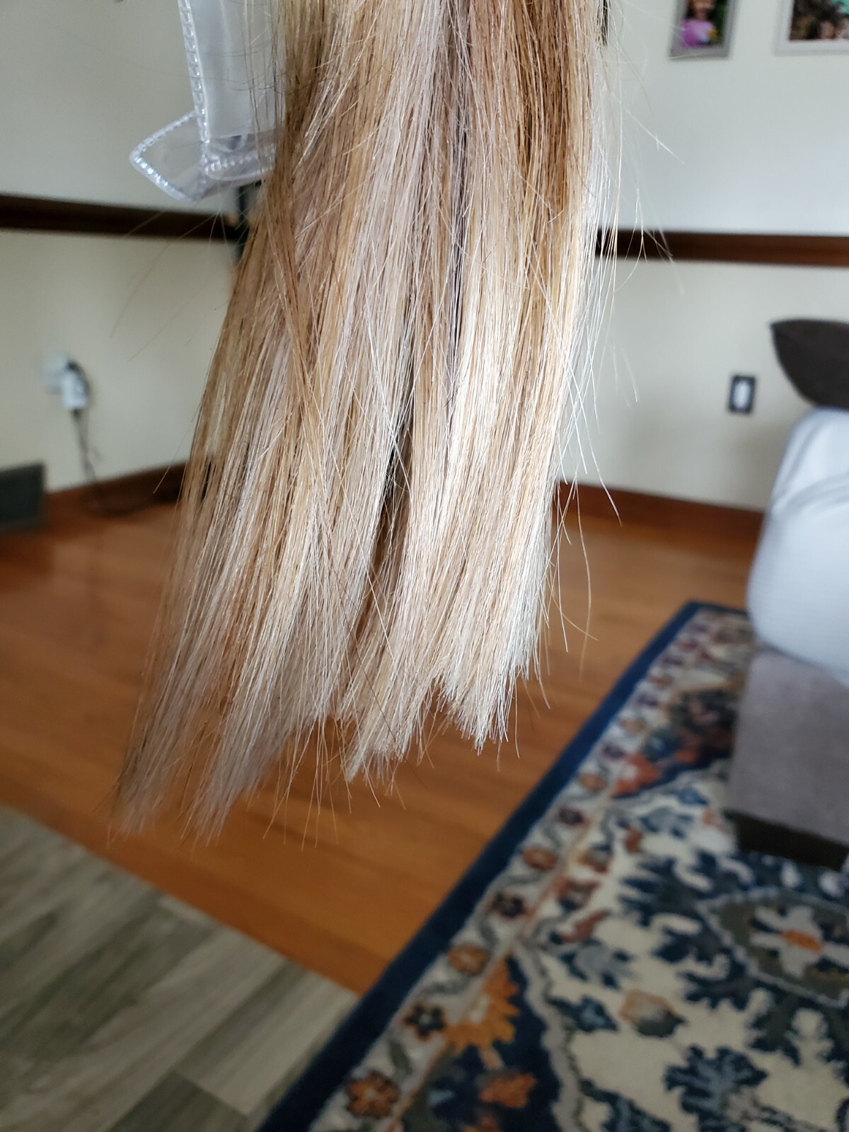 Chestnut Brown Mix Platinum Blonde Ombre Remy Human Hair Ext 16in 100g