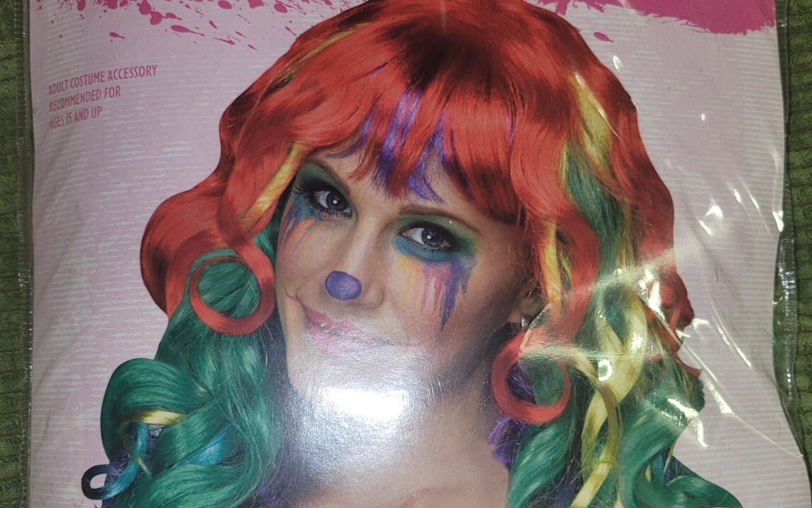 CELEBRATE HALLOWEEN!! Cosplay Primary Multicolor Wig Long Wig W/Bangs NEW !!