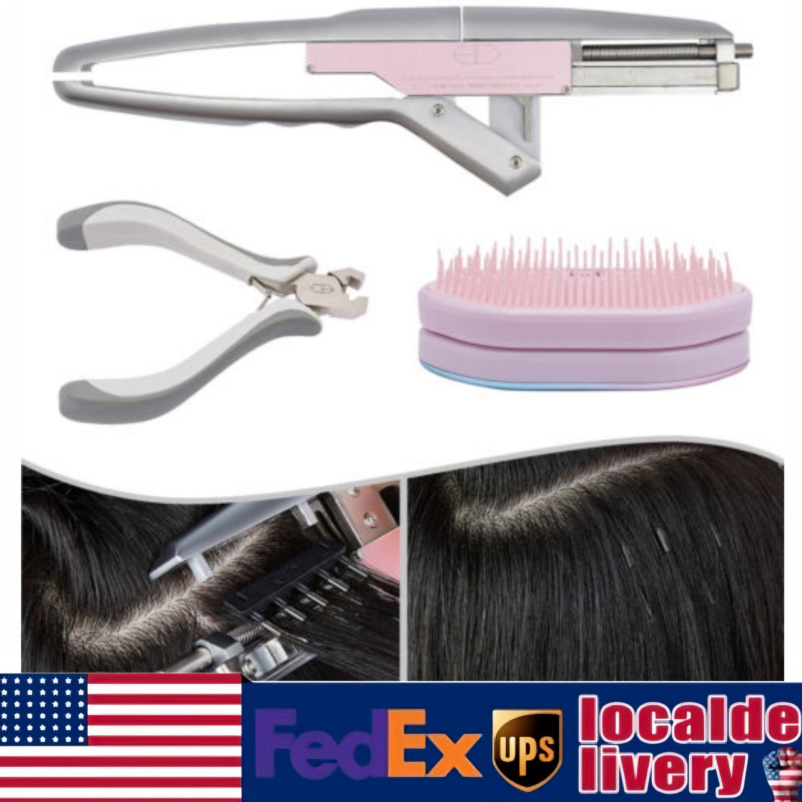 6D Hair Extensions Machine Kit 2nd Generation Traceless Hair Extensions Tool