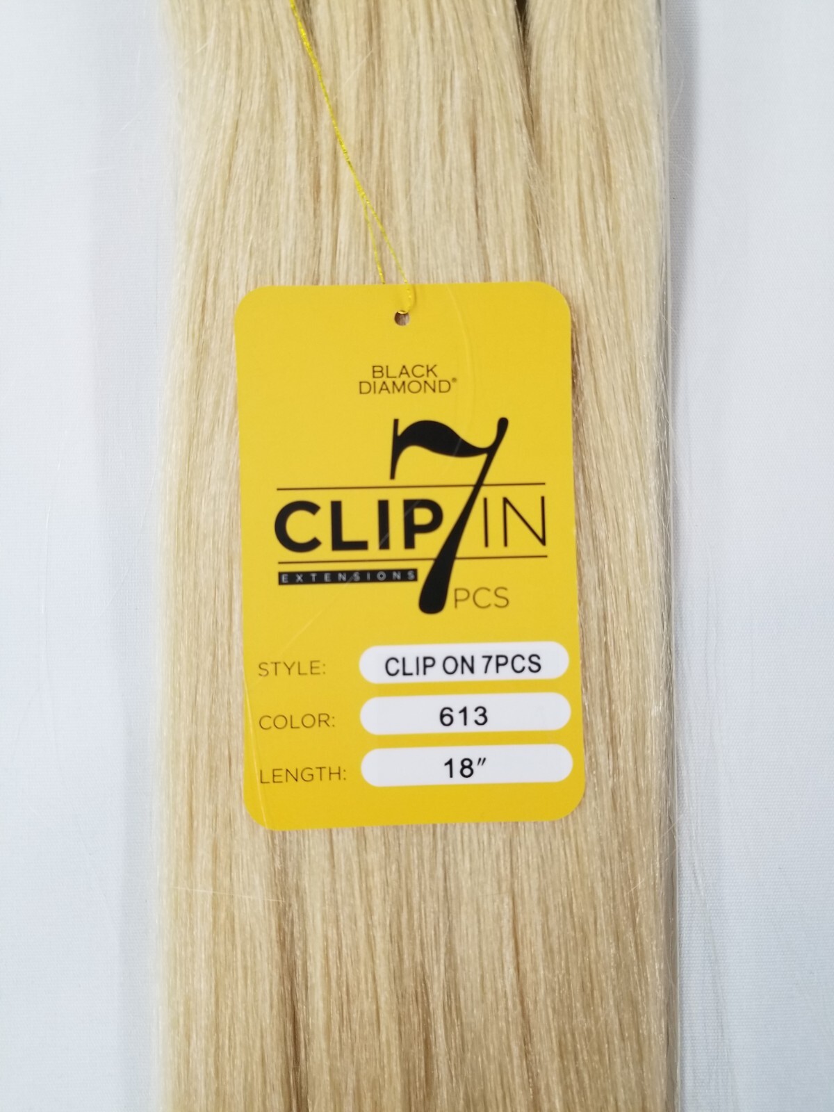 Black Diamond 7 Piece Clip In Weave 100% Remi Human Hair Extension 613-Blonde