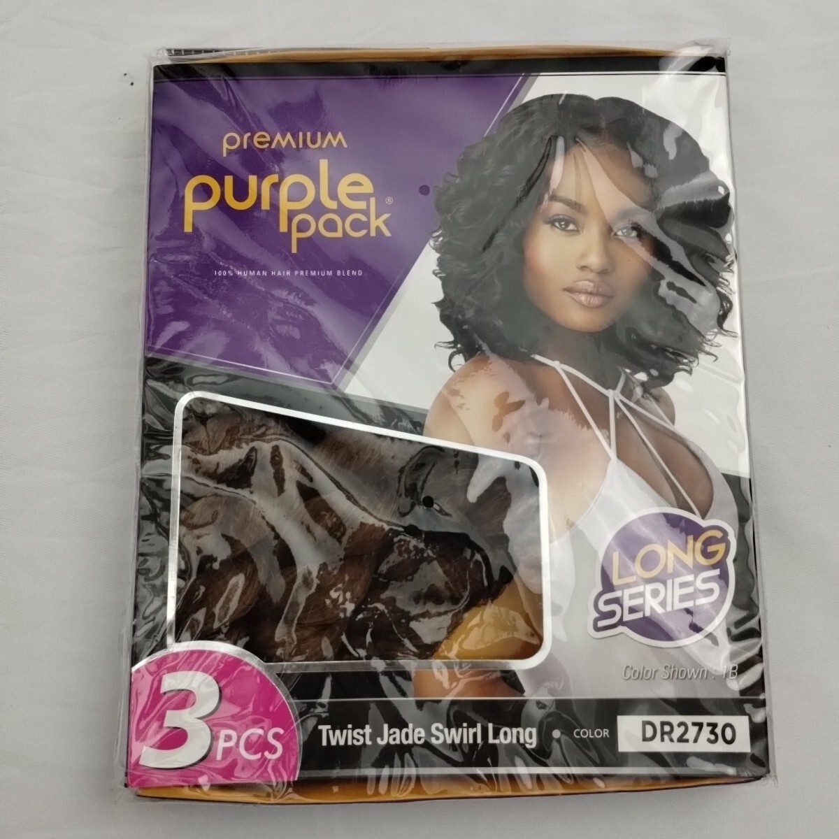 Outre Purple Pack Long Series 3PCS Twist Jade Swirl Long 1B DR2730 100% Human