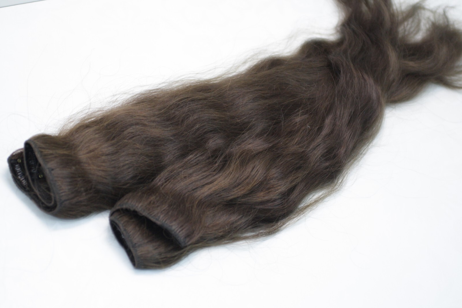 Hair set Natural European Hair Dark Brown. Weft with clips 60cm/24″ 156gr/5.5oz