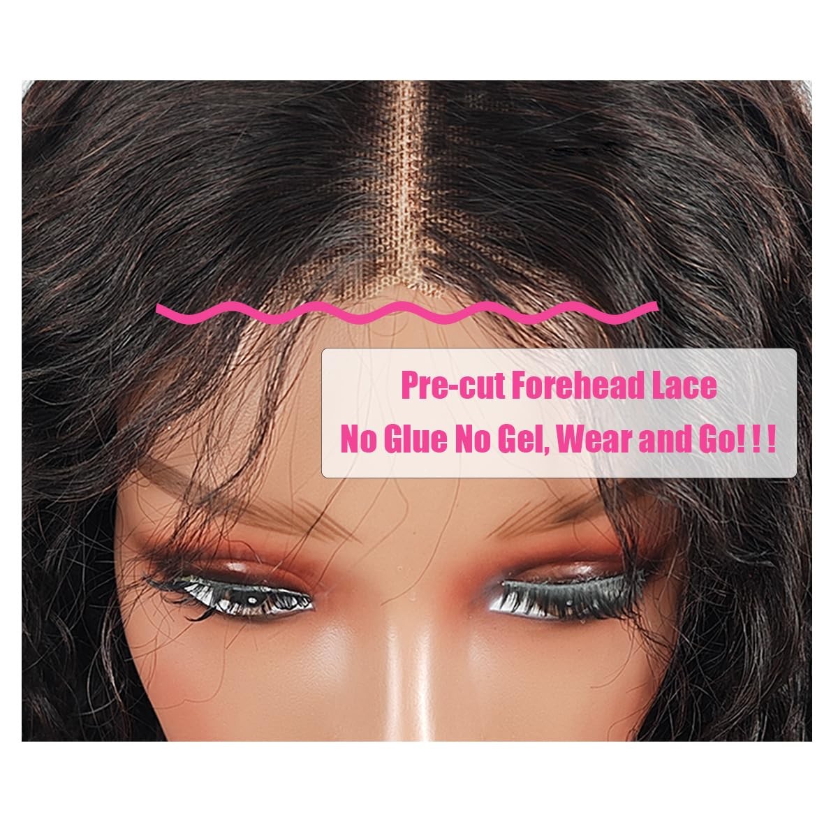Glueless Wigs Human Hair Pre Plucked Pre Cut Wear and Go Glueless Wig for Beg…