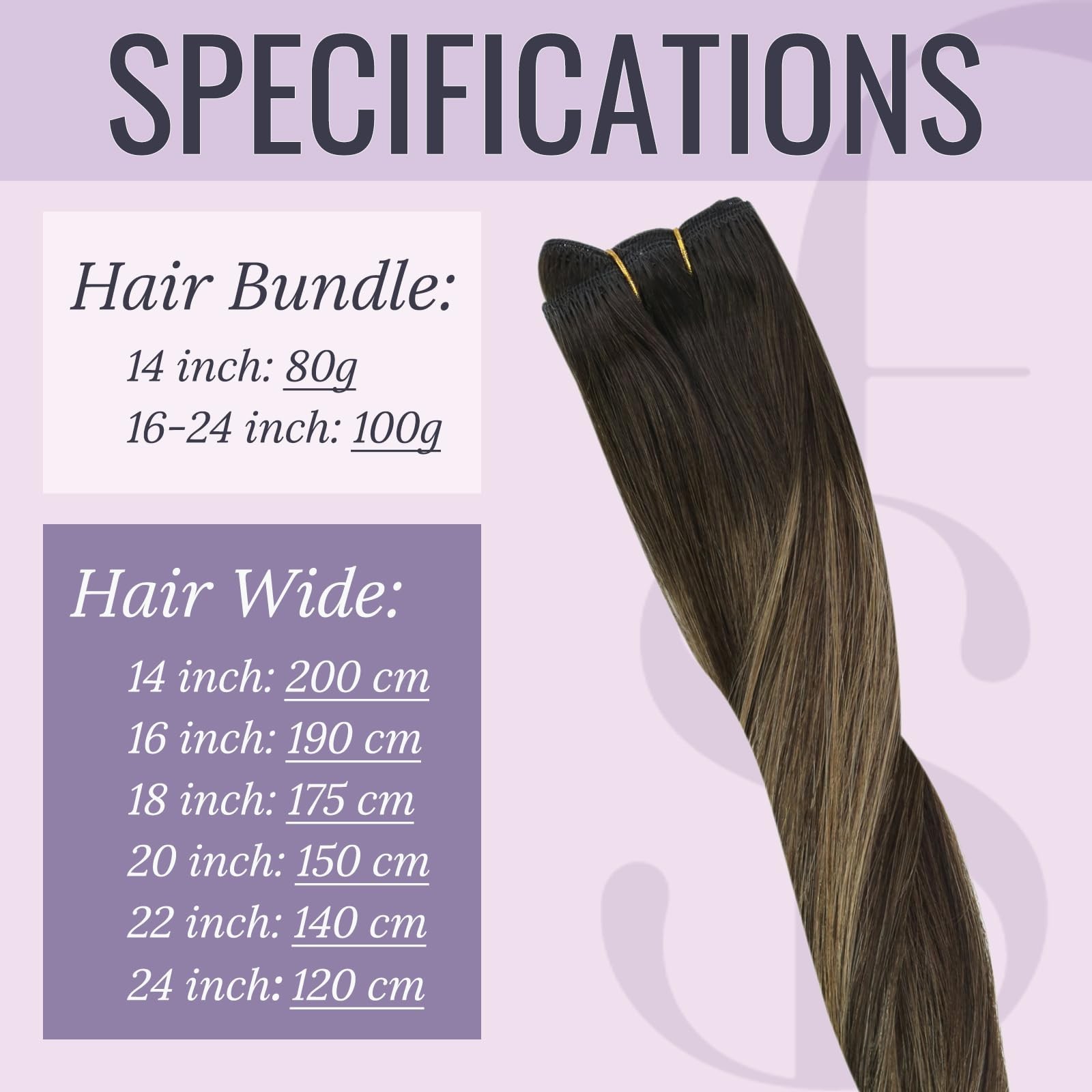 Brazilian Hand Tied Weft Hair Extensions Human Hair 16inch 100g Balayage Dark…