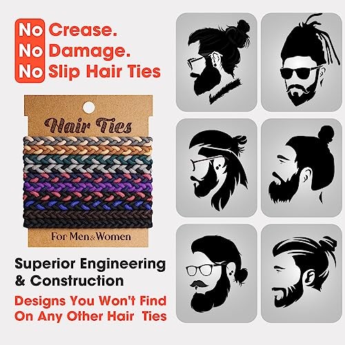 10pcs Braided Hair Ties for Thick, Curly Hair – No Crease 01.10Pcs Mixed color