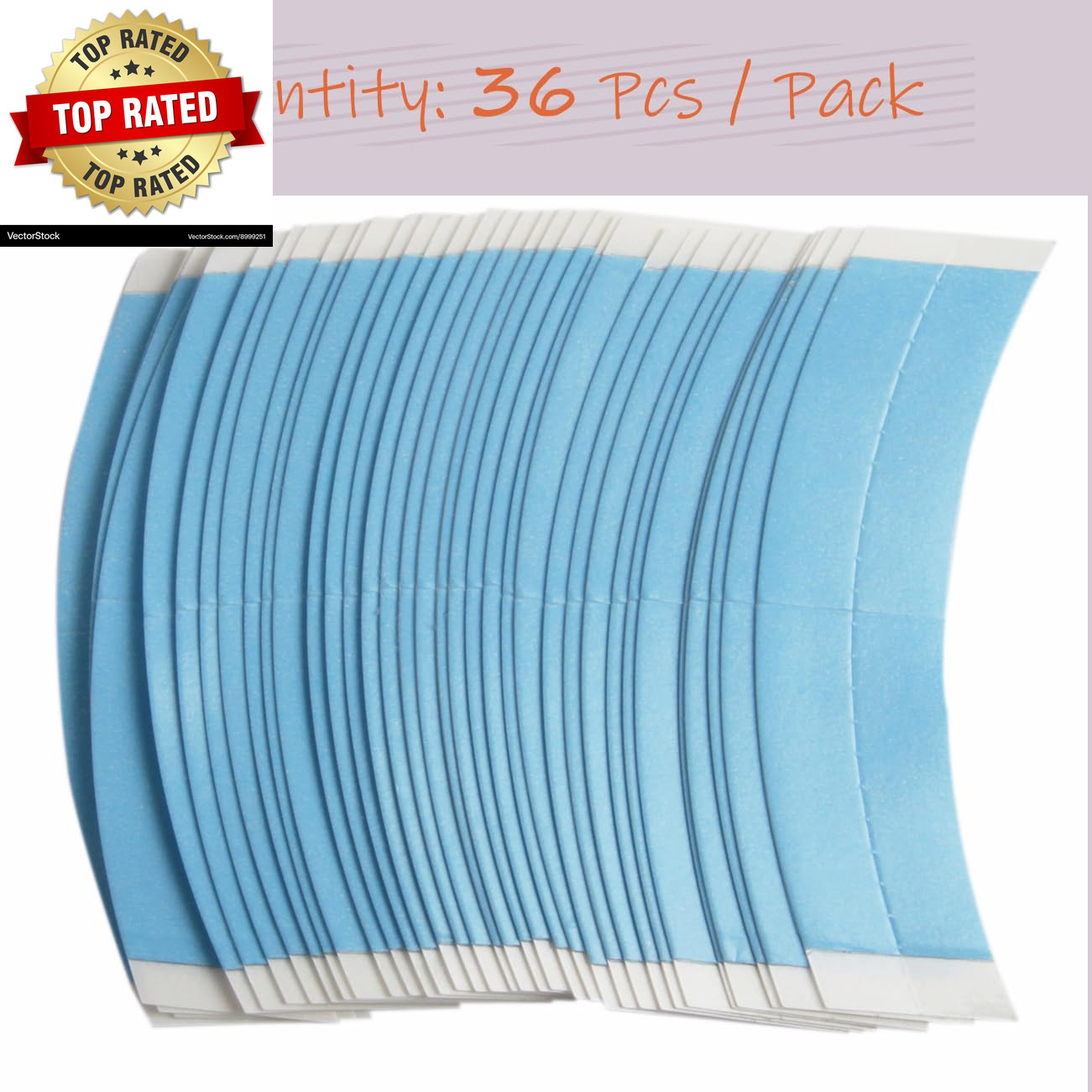 36 Pcs Lace Front Tape for Wigs, Waterproof Double Sided Strong Adhesive Wig Glu