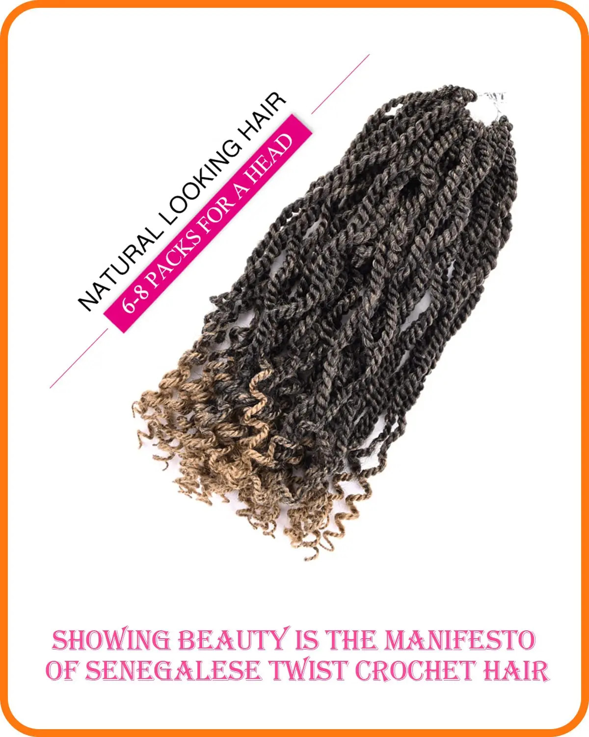 Wavy Senegalese Twist 12 Inch Crochet Braids Synthetic Braiding Hair Extensions