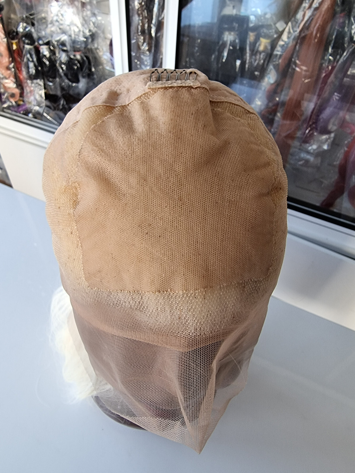 BRAZILIAN SILK BASE TOP GLUELESS FULL LACE WIG BLONDE 613# 180% DENSITY 20INCHES