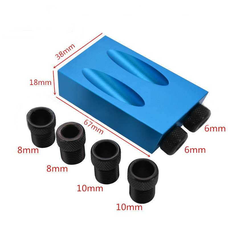 Pocket Hole Screw Jig Dowel Drill Joinery Kit 6/8/10mm Woodwork Guides Tool new
