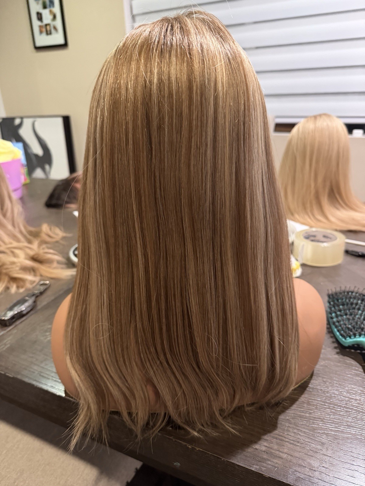 human hair lace Top European Hand tied Wig 18 Inches Size Small