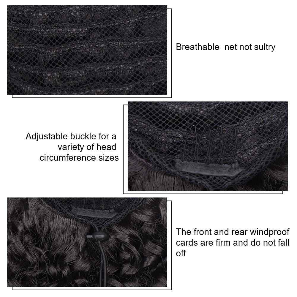 Kinky Curly Drawstring Ponytail with Soft Fiber for Natural Hair Appearance