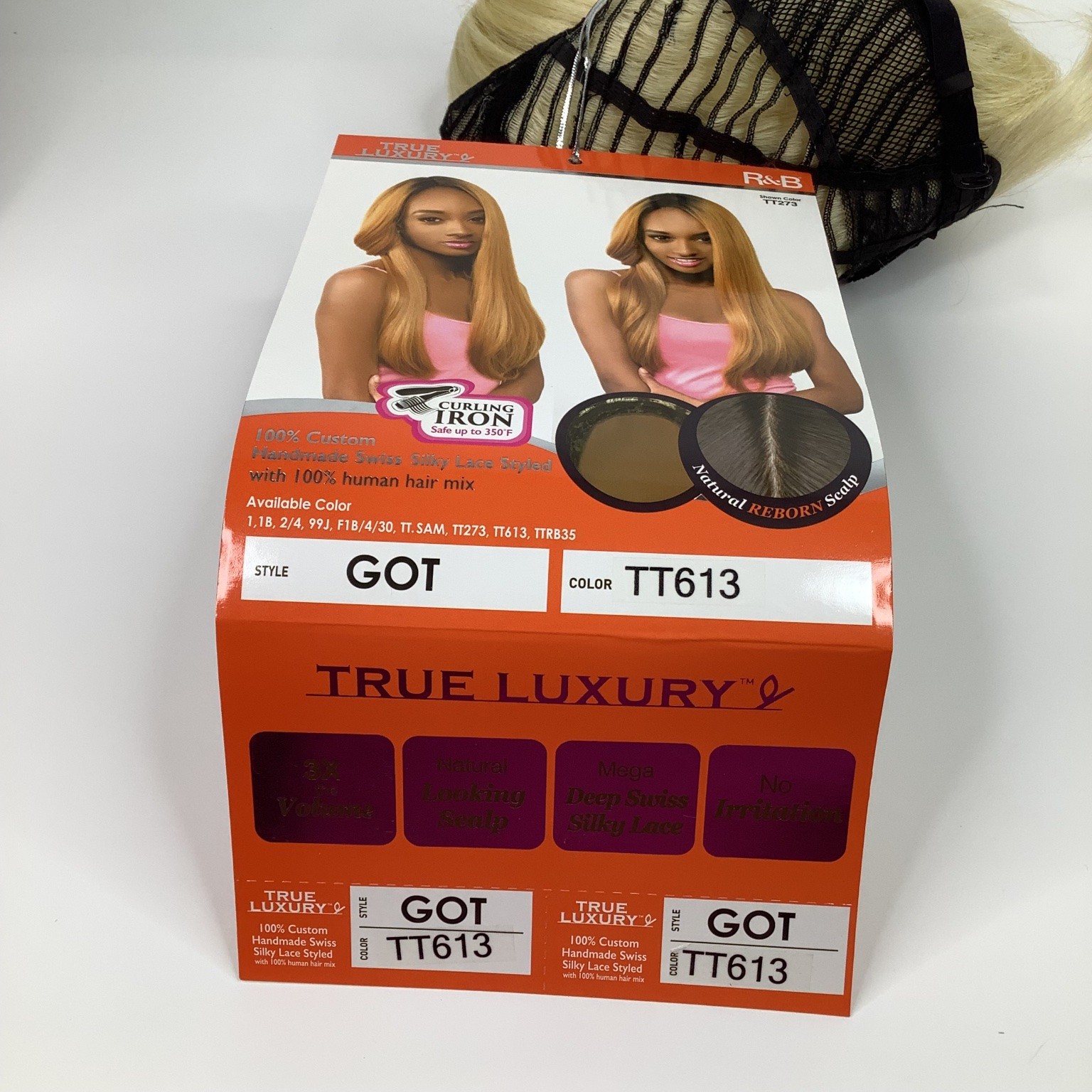 TRUE LUXURY R&B Collection Lace Front Wig GOT TT613 Ombre Blonde Human Hair Mix