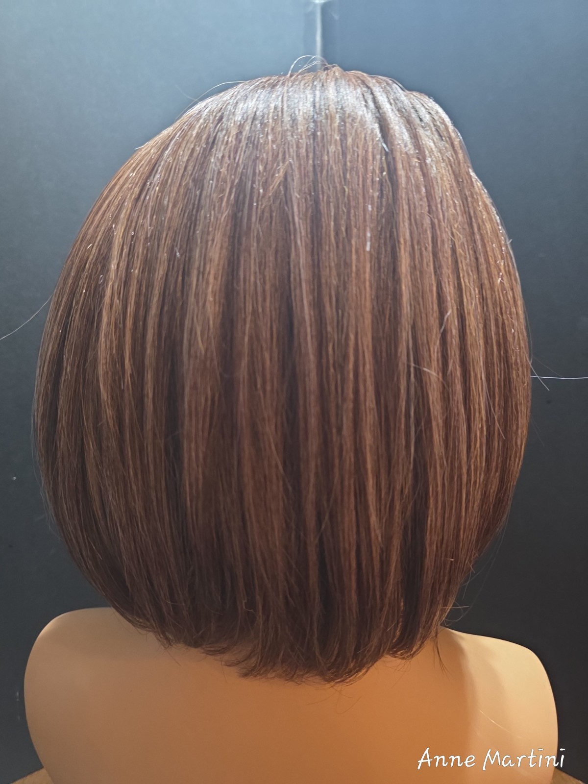 Women’s Lace Front Synthetic Straight Bob Wig Free-Part Medium Brown 11-20in