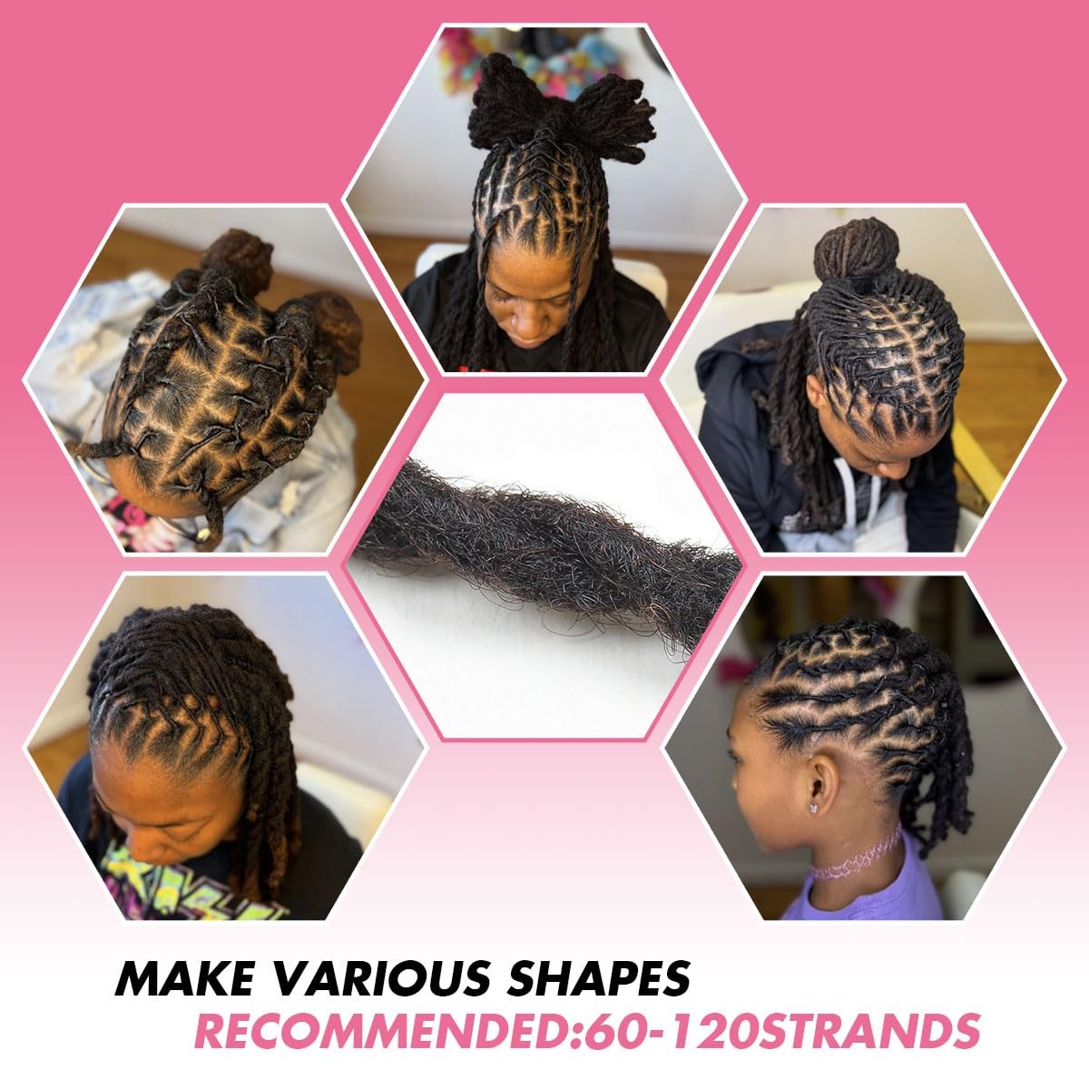 Lounoke12 Inch 40 Strands Loc Extensions Human Hair 0.6Cm Pencle Size Dreadlock