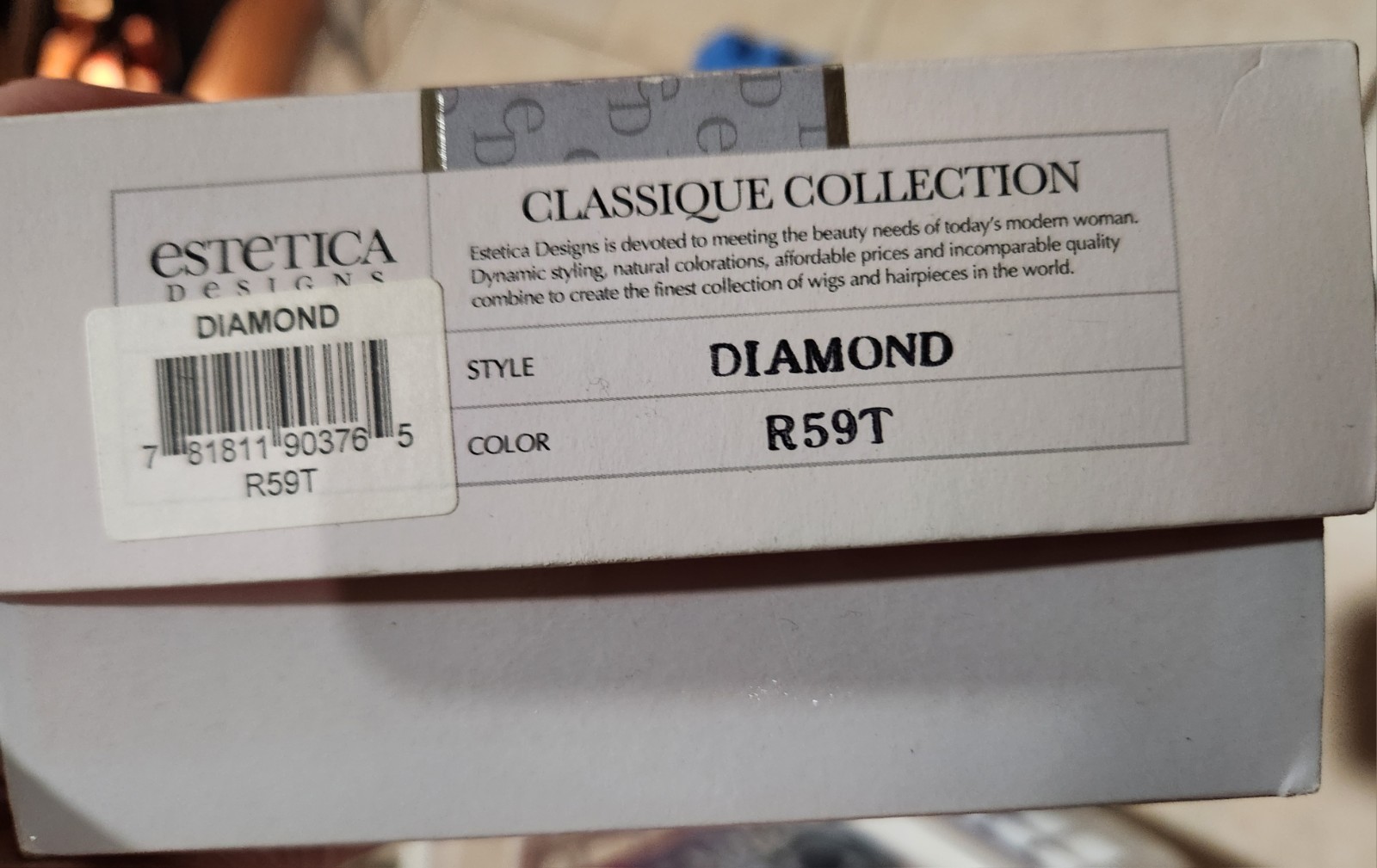 Estetica Designs DIAMOND WIG Color R59T LIGHT 3 TONE GRAY BLEND NEVER USED