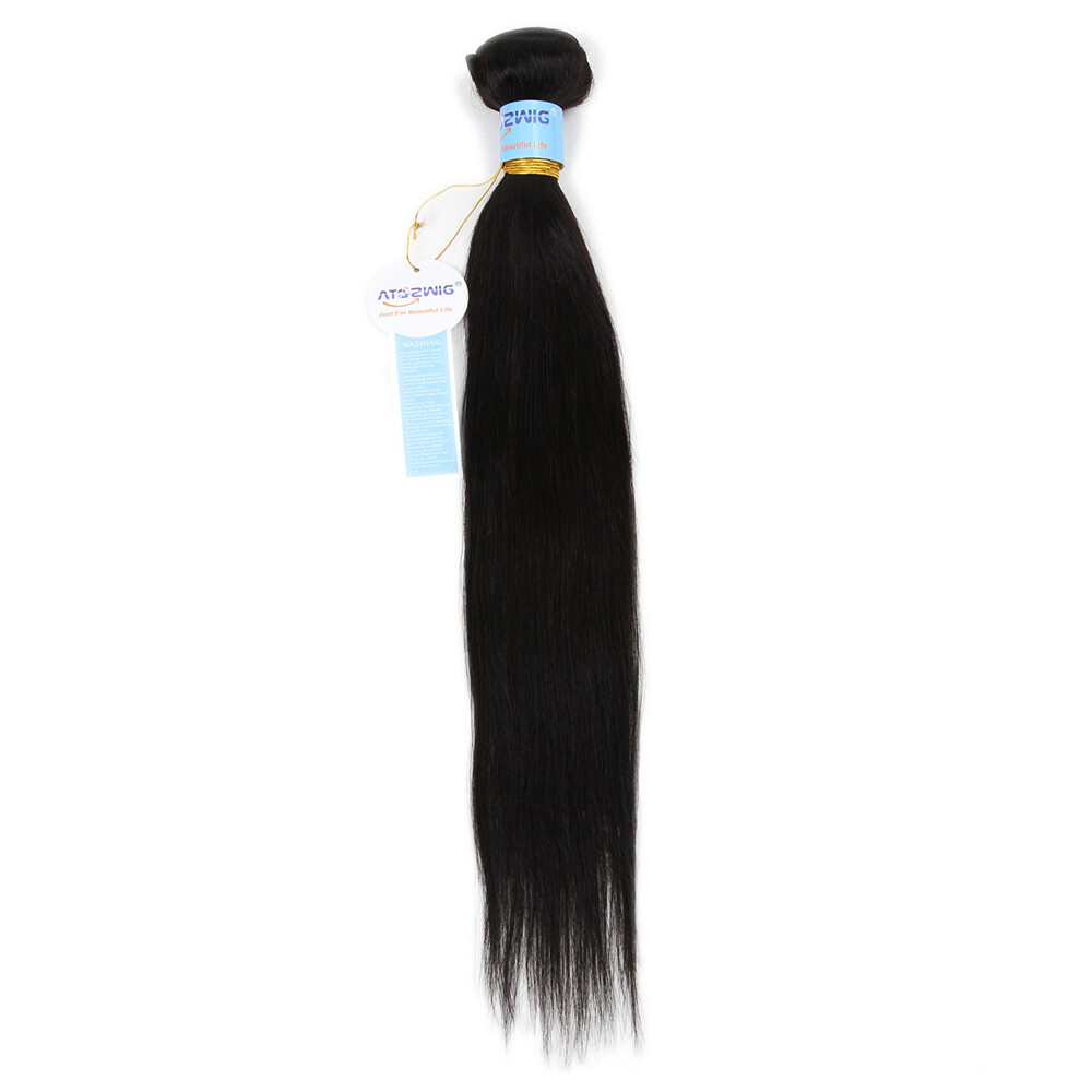 Virgin Human Sew In Hair Weave Extensions Weaving Weft Straight 1/3 Bundles US