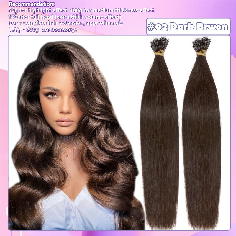 Blonde Thick Nano Ring Rings Loop Beads 100% Remy Human Hair Extensions Caramel