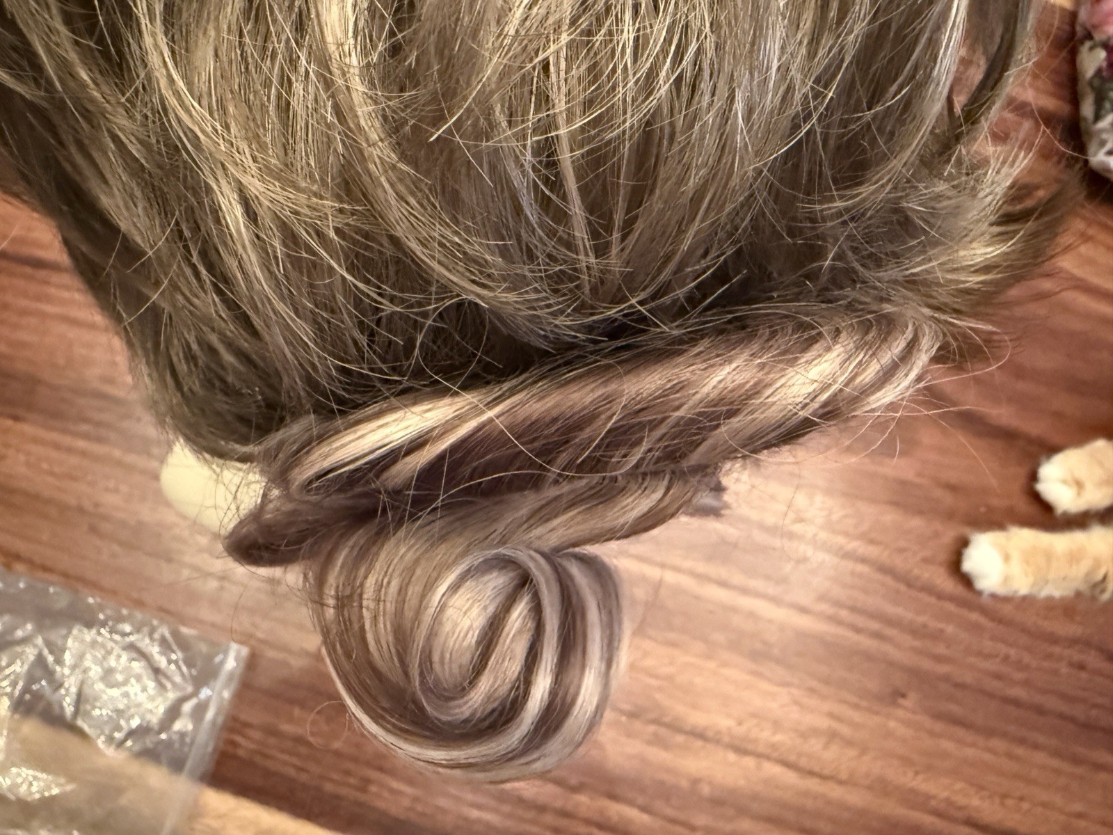 100% Human Hair Wiglet Dark Brown & Hazelnut Curly Claw Hairpiece Extension New