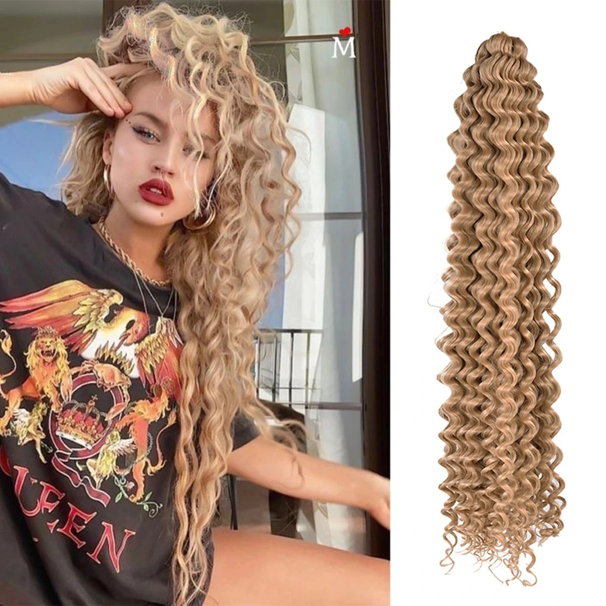 Ocean Wave Crochet Hair 28Inch Ariel Curly Synthetic Loose Deep Wave Braiding