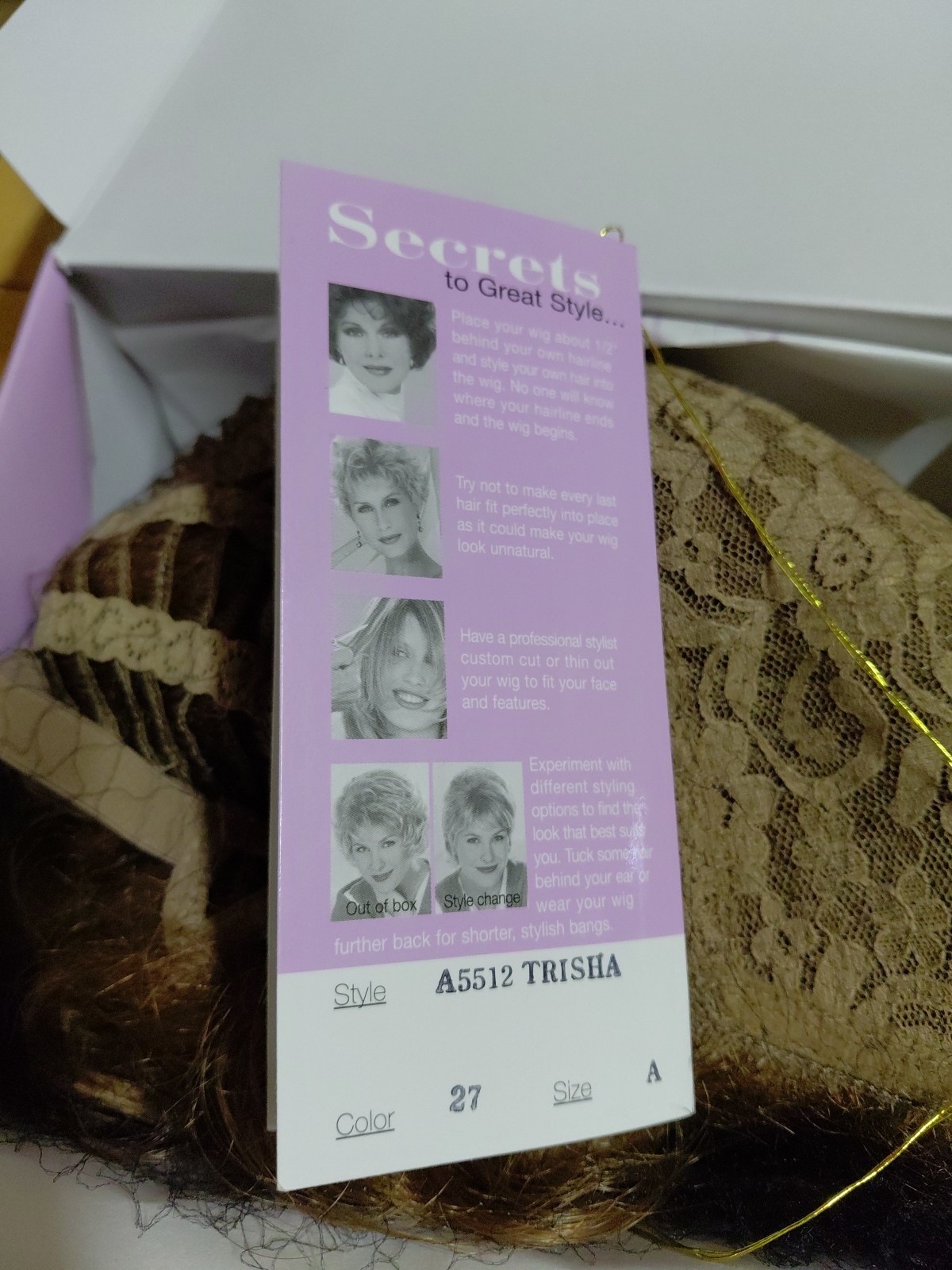 Paula Young Trisha A5512 Wig Color 27 Size A In Box