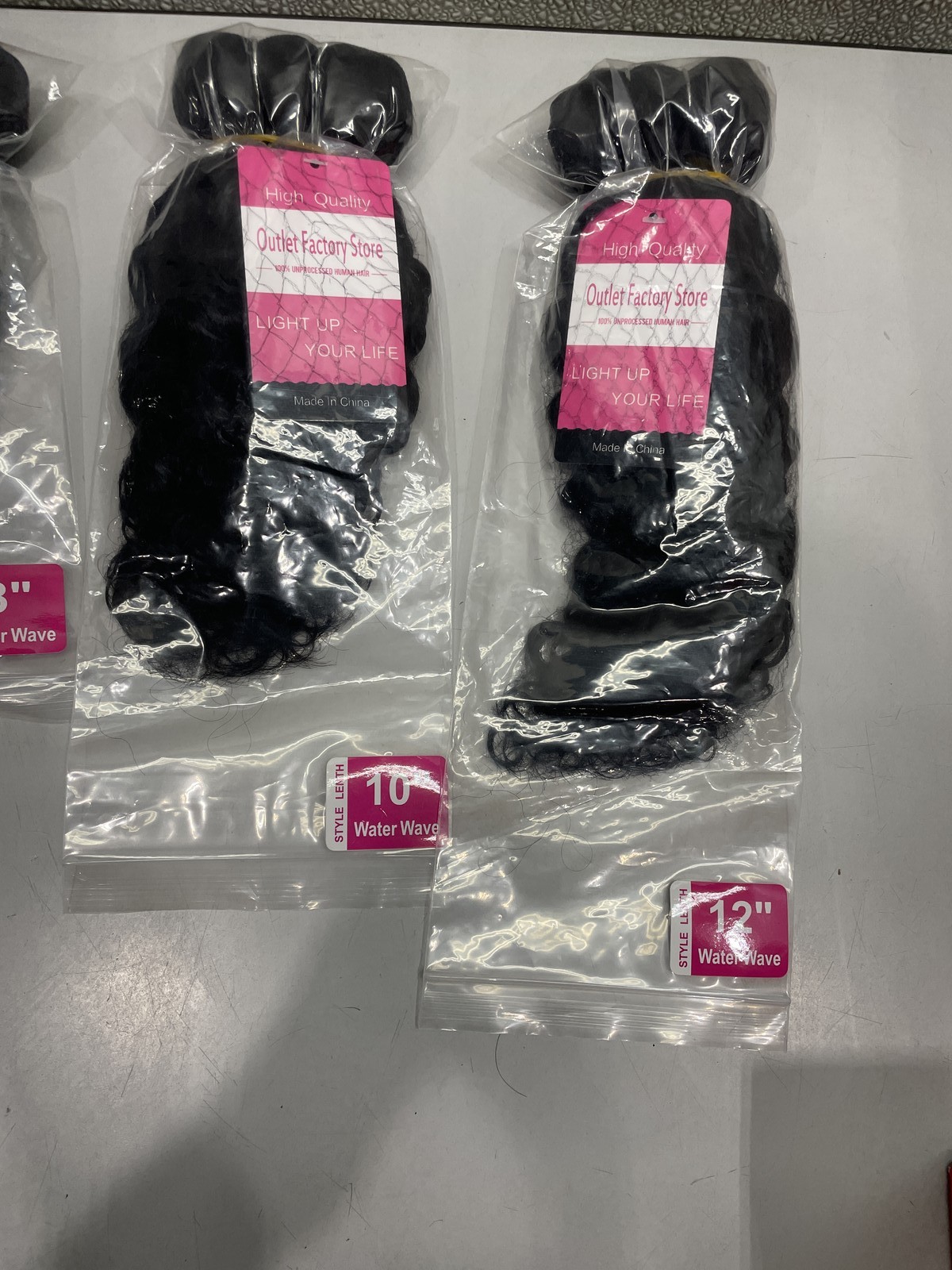 Miss Gaga Brazilian Natural Black Water Wave Human Hair Bundles 8″ 8″10″12″
