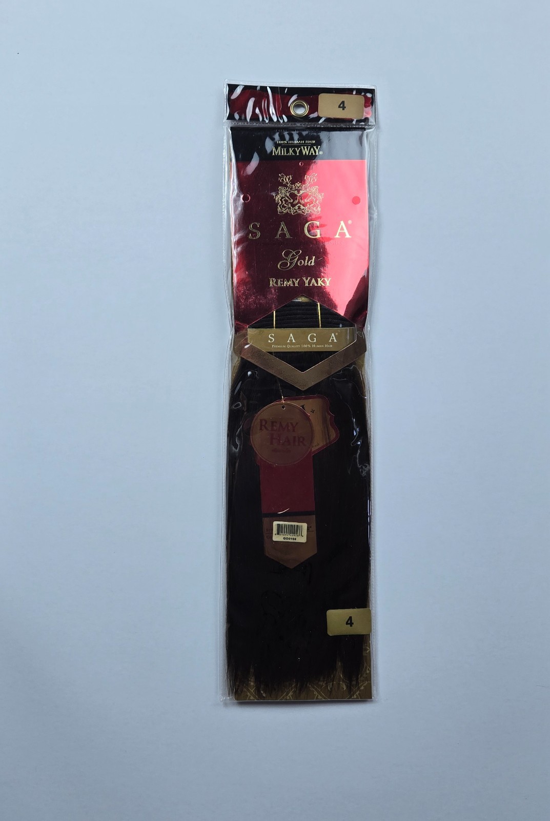 SHAKE-N-GO Saga Gold Remy 100% Human Hair Yaky Weave 10″ #4