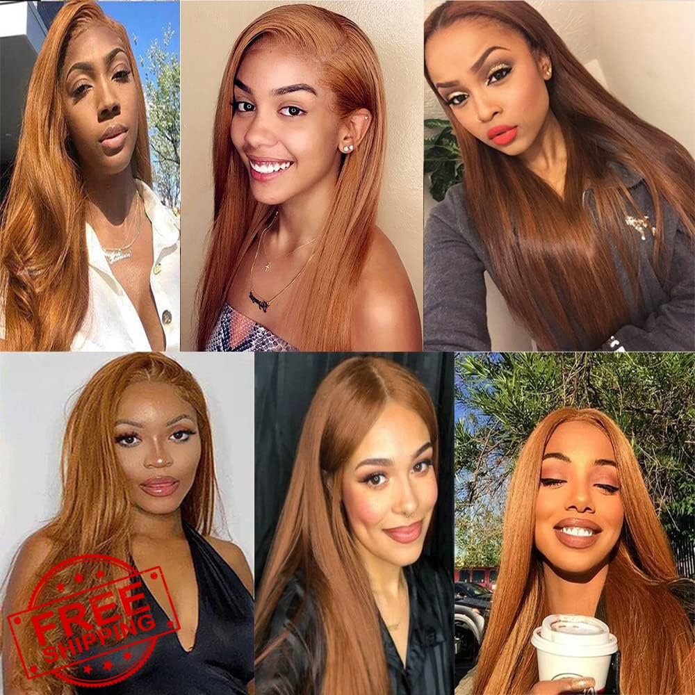 Giginger Straight Hair Bundles 300g 16-20″ Color 30 Light Brown Remy