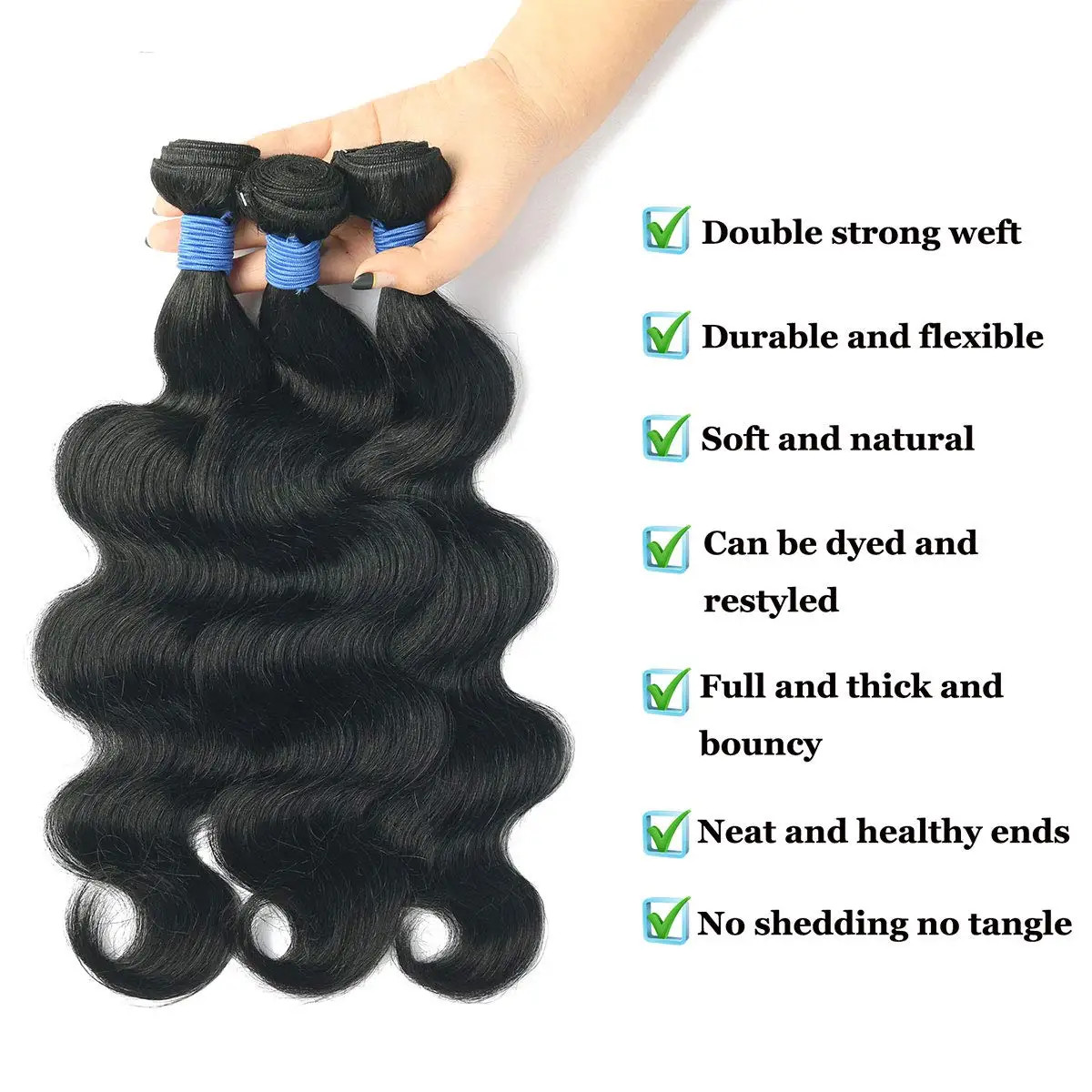 38 40 Inch Body Wave 3 4 Bundles Brazilian Remy Unprocessed Human Hair Wavy