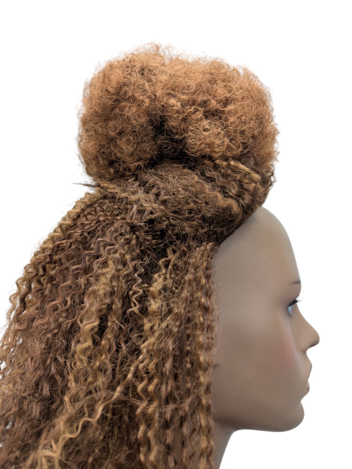 Synthetic 2 Pack Afro Puff Balls Color 1B/30 Off Black/Auburn Highlights