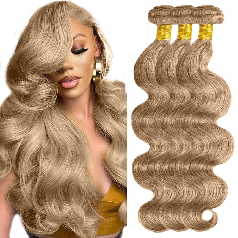 Habiliana 08 10 12 Inch Color 22 Bundle Honey Blonde Body Wave Human Hair