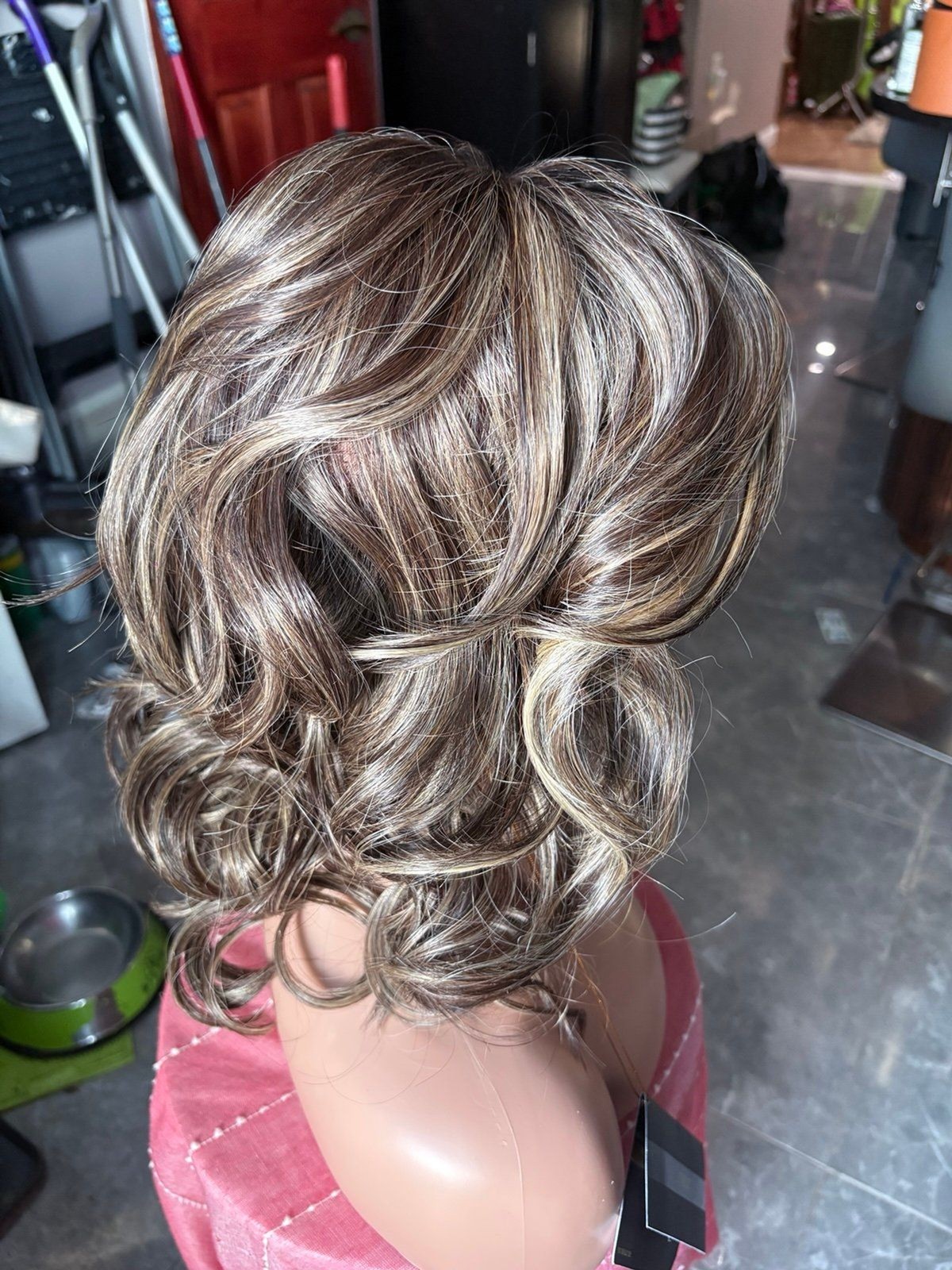 Belle tress “Elle” lux handtied cap wig in color Chocolate buttercream New