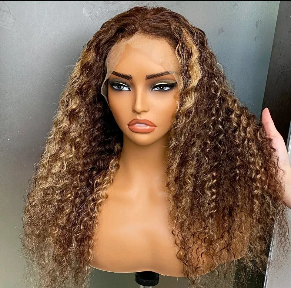 12A 20INCH BRAZILIAN LACE FRONTAL WIG 4/27# BALAYAGE PIANO DEEPWAVE 180% DENSITY