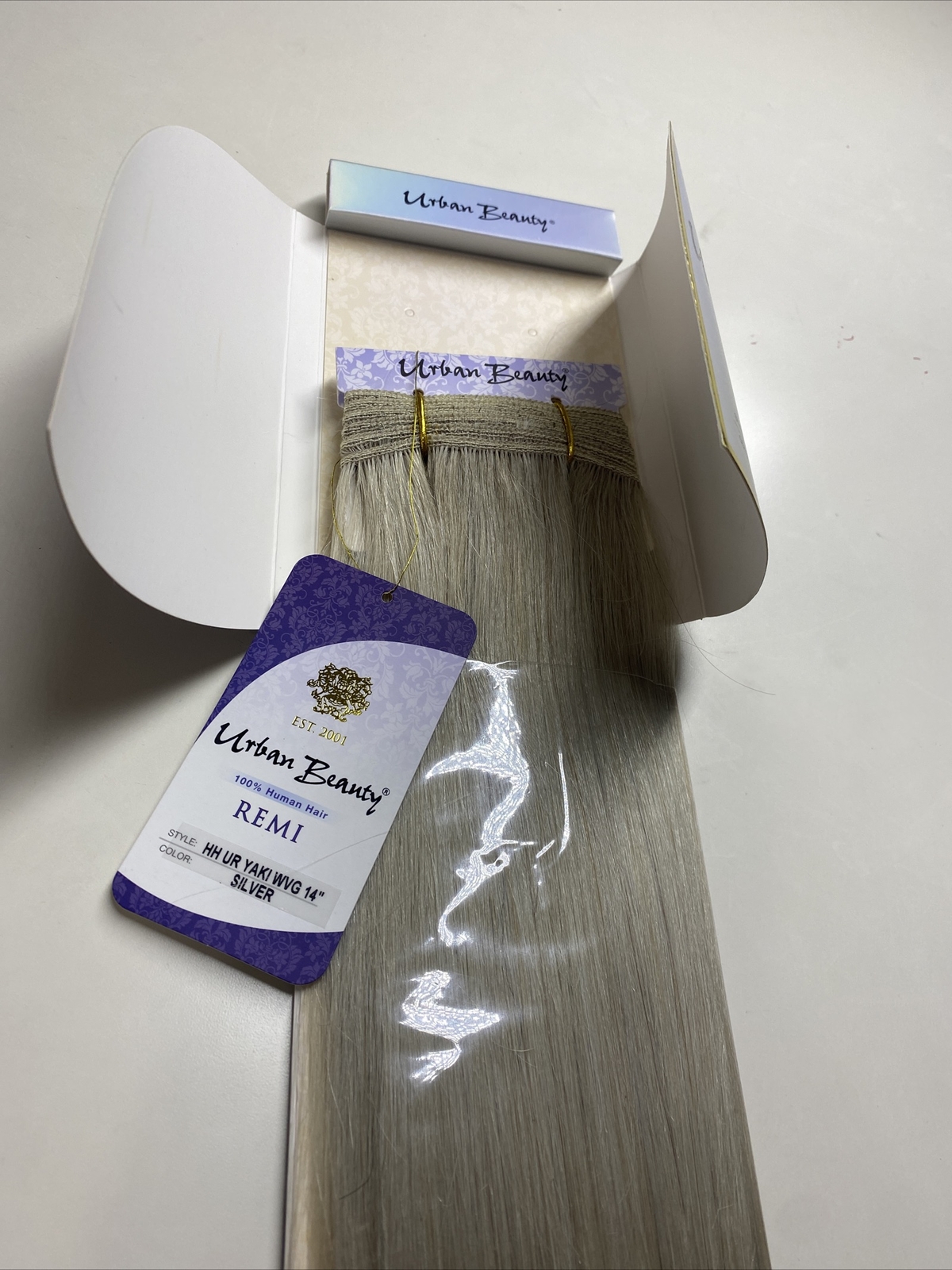 Urban Beauty 100%_Human Hair_REMI_WVG _STRAIGHT_14″_#SILVER