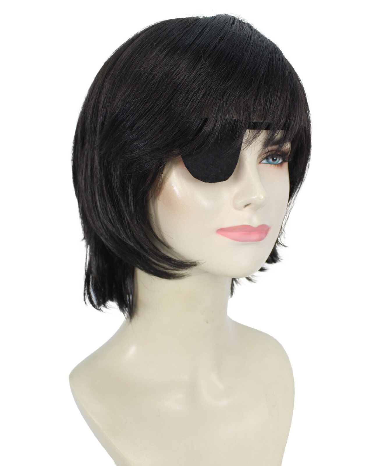 Adult Women’s Devil Hunter Bob Anime Wig, Breathable Capless Design, HW-7092