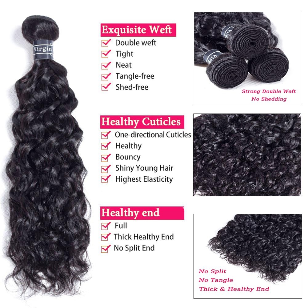 Amella Wet And Wavy Human Hair 1 Bundle 20 Inches 100 Unprocessed Brazilian