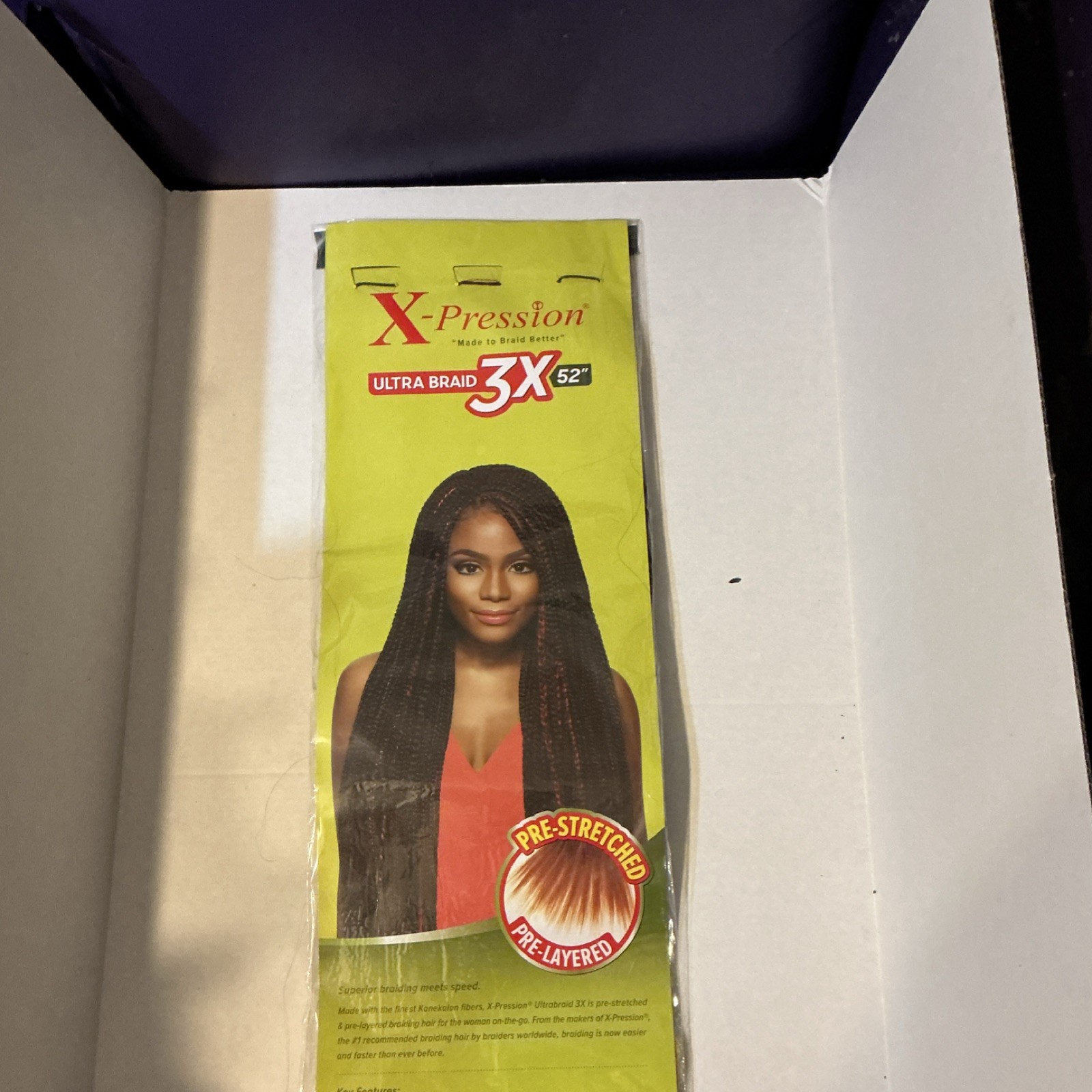 X-Pression Pre-Stretched Synthetic Braid Hair Extension 52in #2T1B/27 Straight