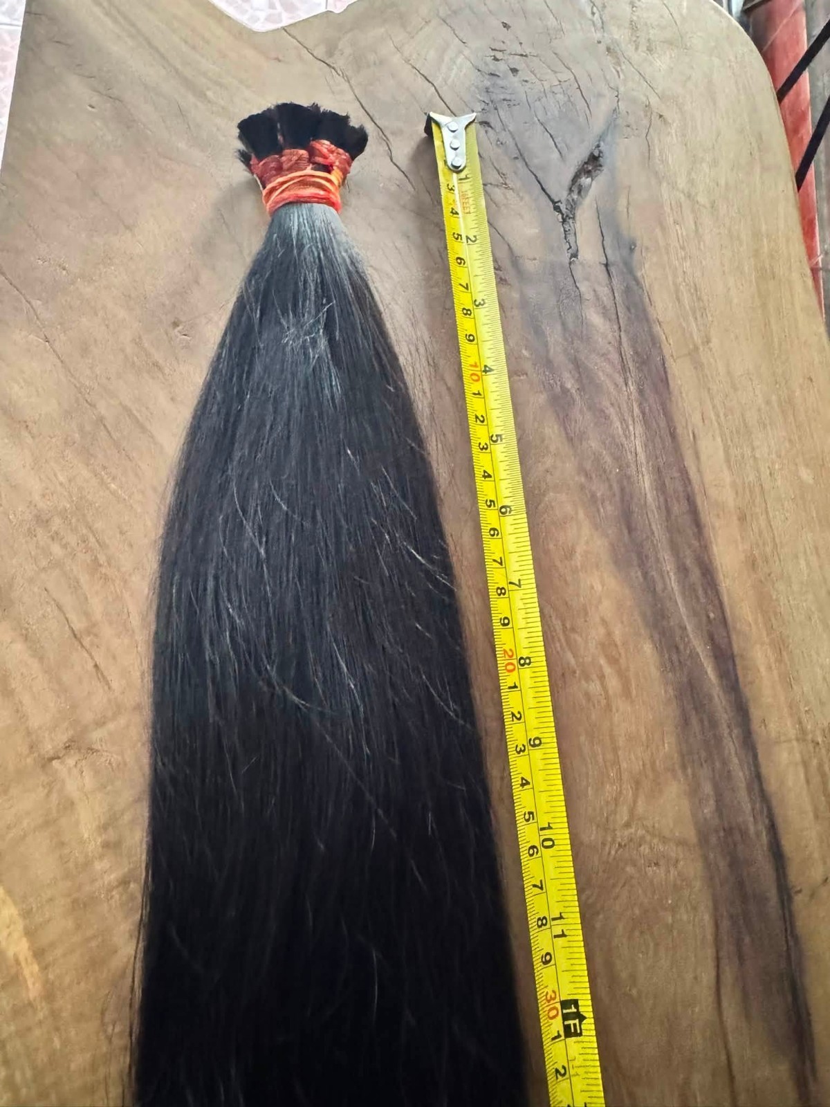 1623 Natural Human Hair Ponytail Straight Real Hair 24 Inch 125 G