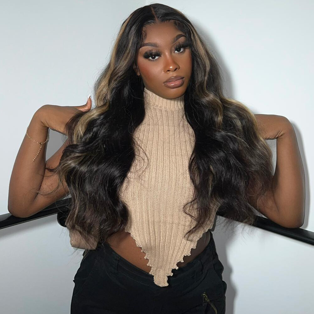 UNice Cambodian Bye Bye Knots Glueless Body Wave Blonde Pre Cut Lace Front Wigs