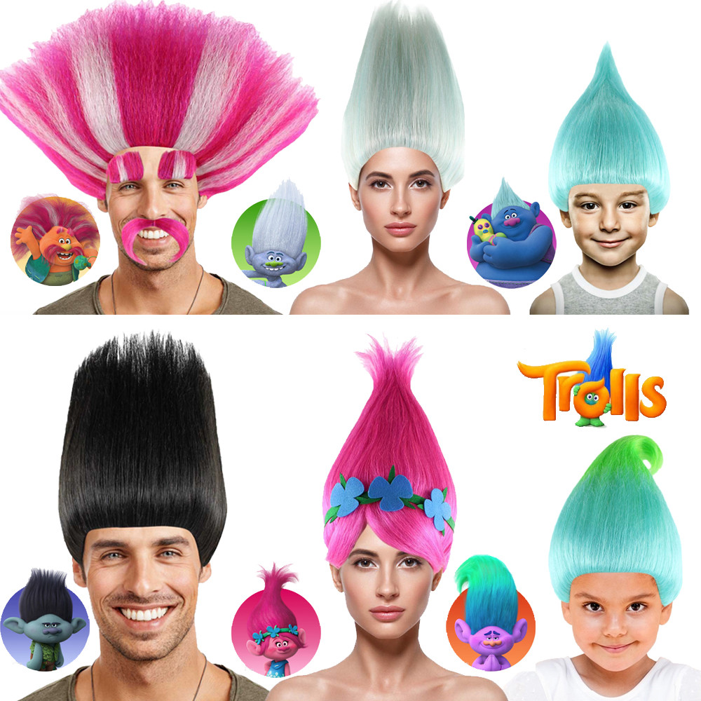 Trolls Poppy Santa’s Helper Fance Dress Up Cospaly Party Prop Adult Hairpiece