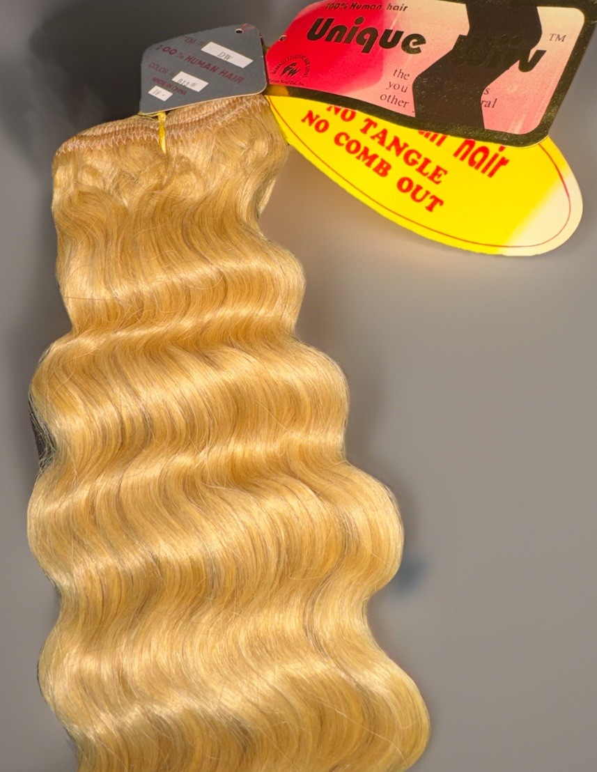 Unique Wiiv 100% Human Hair Wavy Weft Extensions 18″ Color #613
