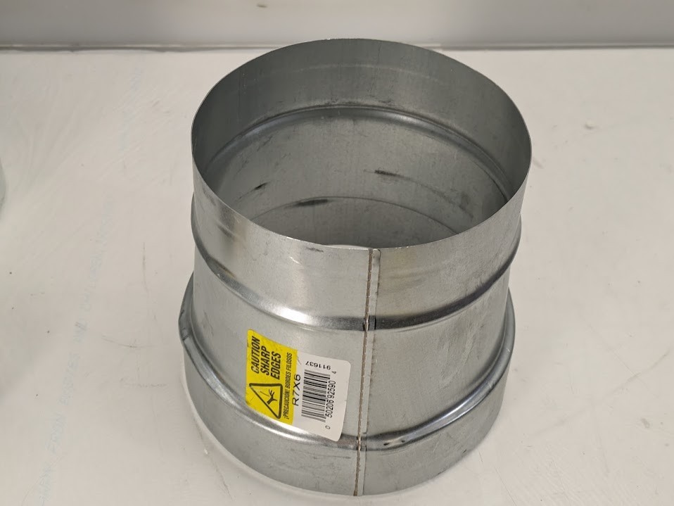 GAF Master Flow 7 in. to 6 in. Round Reducer Galvanized Steel HVAC Duct RX76