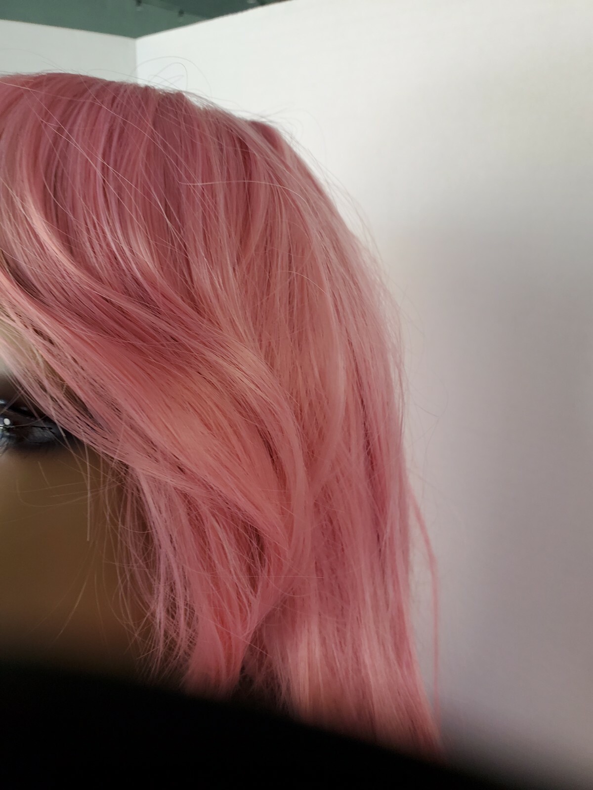 Long Pink Wig Cosplay Party Halloween Wig Full Synthetic Anime Adjustable Cap