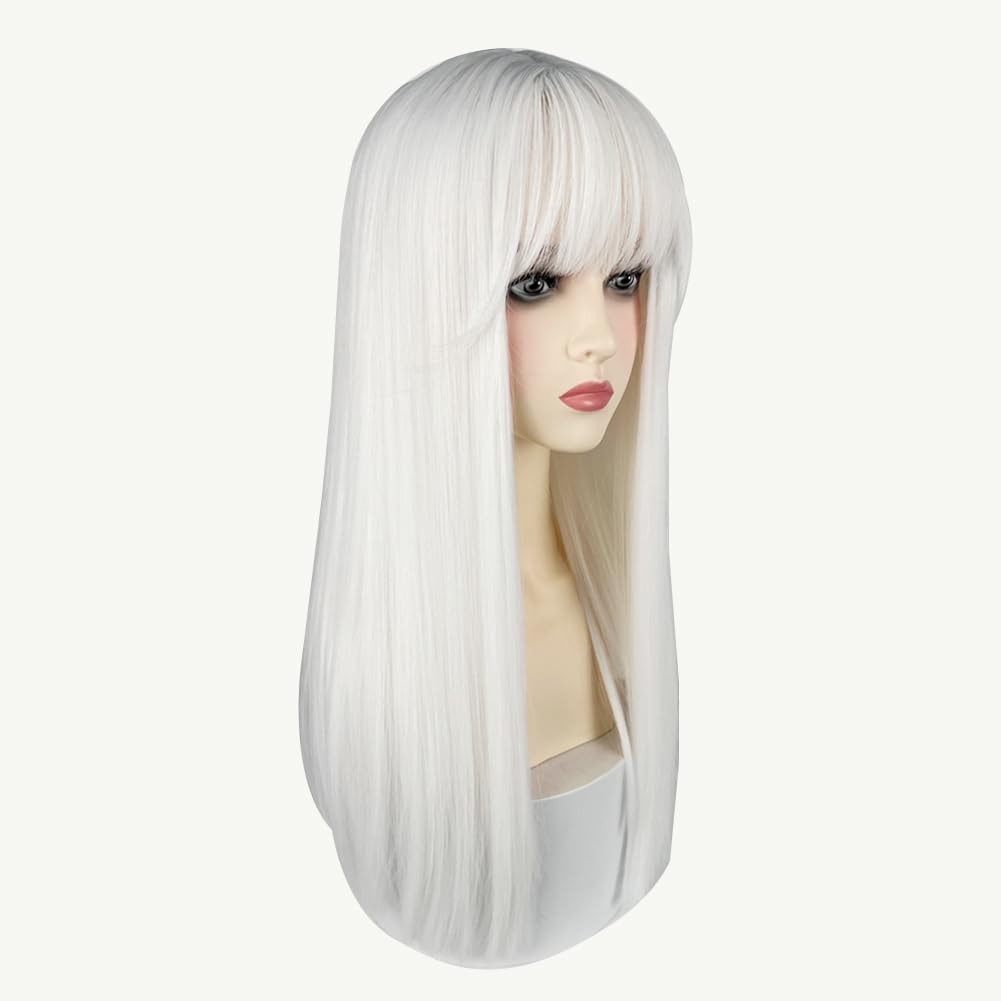 22 Inches long Hair Wig for Women Black Synthetic Hair Natural Long Straight …