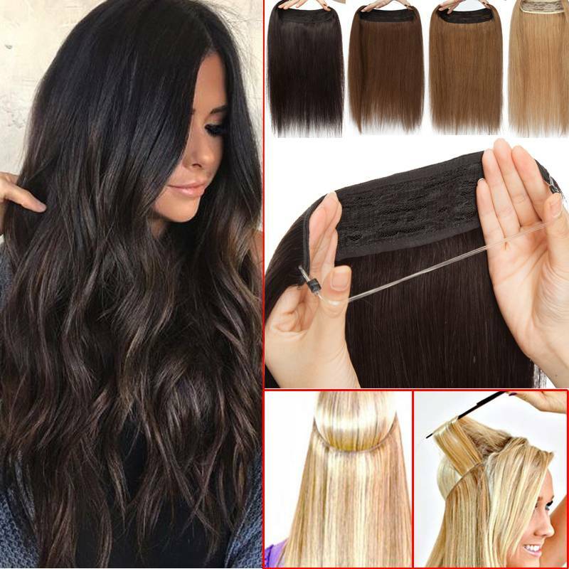 Thick One Piece Wire Human Hair Extension 100G No Clip In 120g Balayage 5