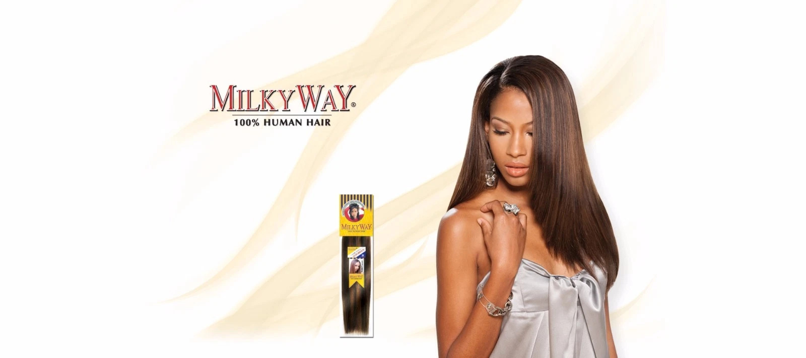 Milky Way 100% Human Hair Yaky Weave 12″ #1