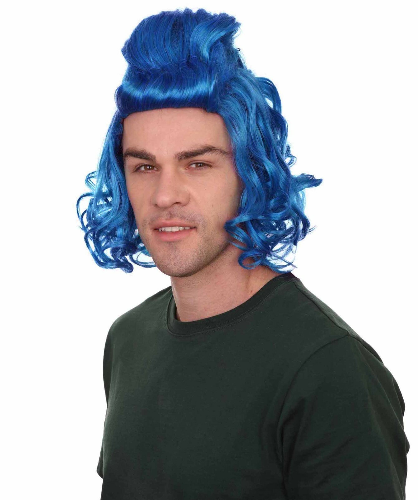 Blue Mens Wig | Cosplay Halloween Wig | Premium Breathable Capless Cap HM-294