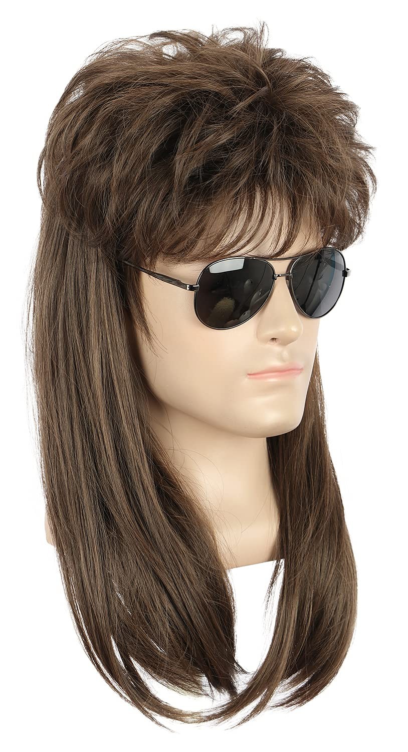 yuehong Adult Long Rock Star Style Wig Halloween Cosplay Wig Mullet Wig Heat …