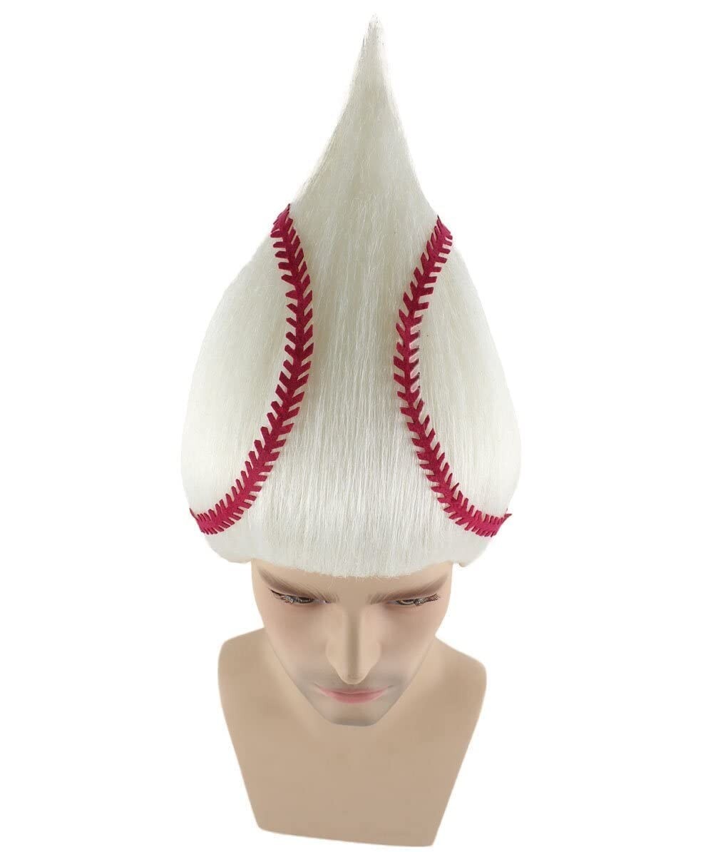 Baseball Unisex Wig | White Sport Wig | Premium Breathable Capless Cap HM-212