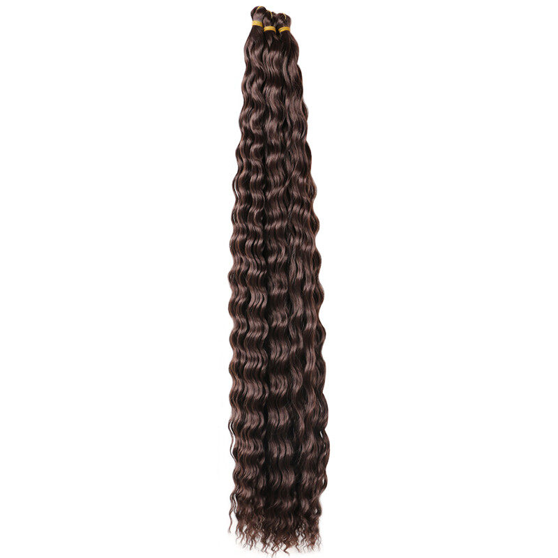 32″ Long Deep Wave Crochet Braids Afro Curls Ocean Wave Braiding Hair Extensions