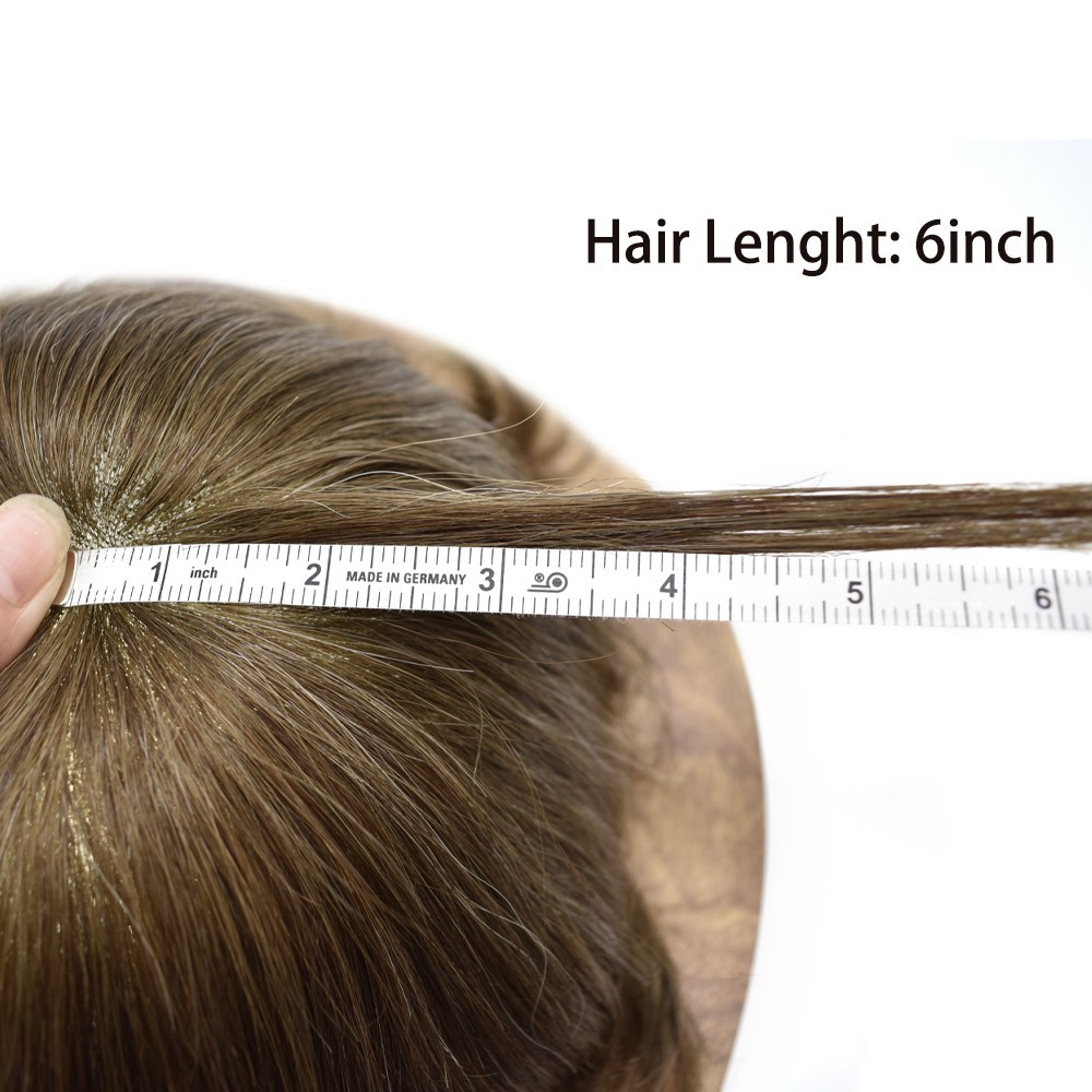 Mens Toupee Hairpiece Fine Mono Hair System Replacements Poly Skin Pu Mens Wigs